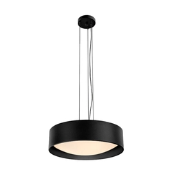 Lampa wisząca VERO czarna, 45 cm, czarne wnętrze, Kaspa