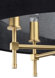 Żyrandol do salonu złoty Abbano Black