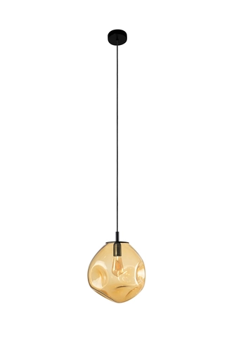 Lampa wisząca AVIA BLACK M bursztynowa, 30 cm, Kaspa