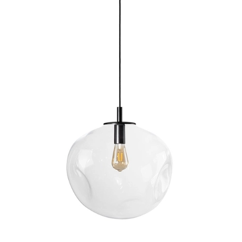 Lampa wisząca AVIA BLACK L transparentna, 40 cm, Kaspa