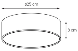 Plafon DISC S biały, 25 cm, LED, Kaspa