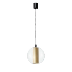 Lampa wisząca MERIDA BLACK M szampan, 30 cm, Kaspa