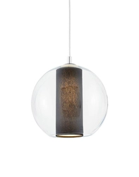 Lampa wisząca MERIDA M czarna, 30 cm, Kaspa