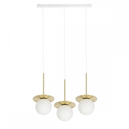 BORRA B 3L potrójna sufitowa lampa wisząca z mosiądzem