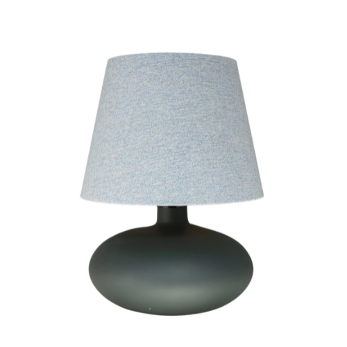 Lampa stołowa SAWA CLASSIC błękitny melanż, grafitowa podstawa, Kaspa