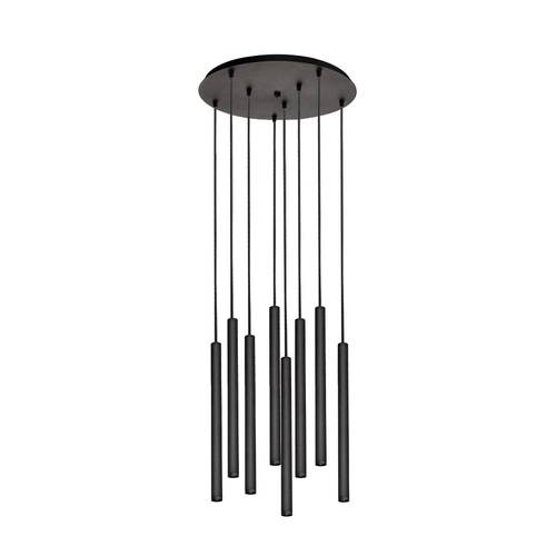 Lampa wisząca ośmiopunktowa ROLL 8 czarna, Kaspa