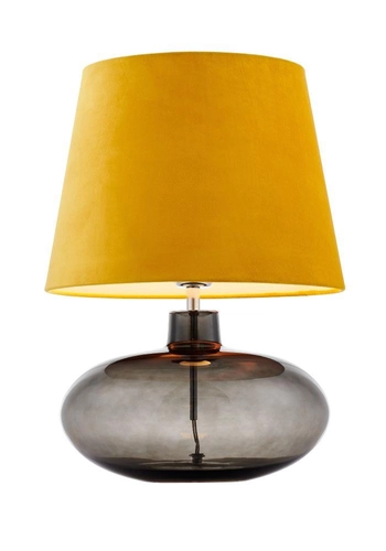 Lampa stołowa SAWA VELVET żółta, przydymiona podstawa, Kaspa