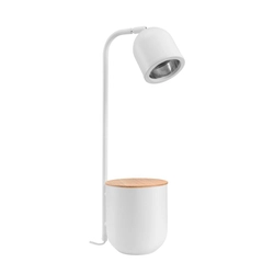 Lampka na biurko BOTANICA WOOD biała, Kaspa