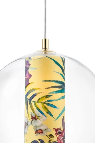 Lampa wisząca FERIA L żółta, 35 cm, Kaspa