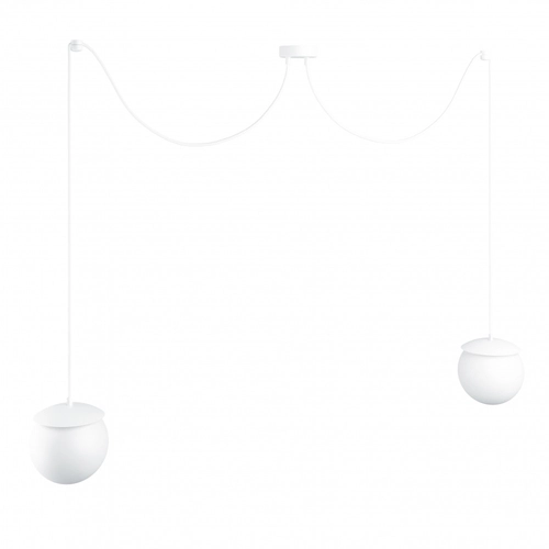 KUUL F2 podwójna biała sufitowa lampa wisząca z regulowaną długością