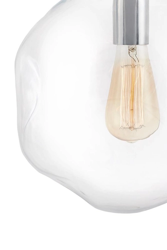 Lampa wisząca AVIA M transparentna, 30 cm, chrom, Kaspa