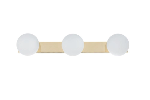 Lampa ścienna trzypunktowa MIJA IP44, złota, 60 cm , Kaspa