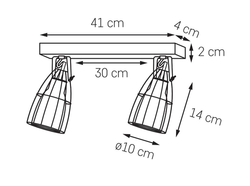 Kinkiet czarny FRAME 2 KASPA Z EKSPOZYCJI, Kaspa