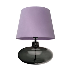 Lampa stołowa SAWA VELVET NEW fiołkowa, przydymiona podstawa, Kaspa