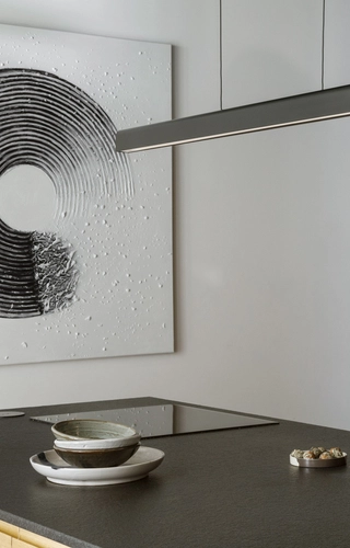 Lampa wisząca liniowa LINEA DIM czarna, ze ściemniaczem, Kaspa