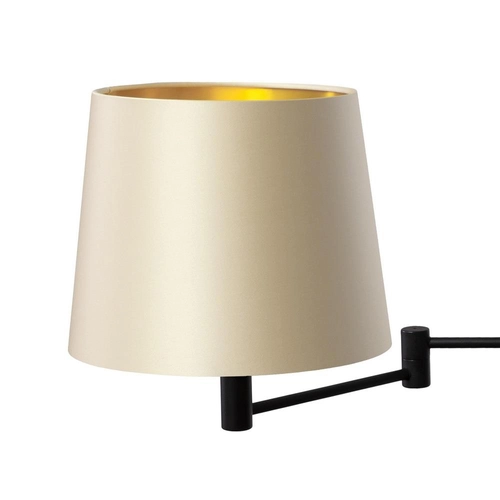 Kinkiet MOVE szampan, czarne wykończenie, na wysięgniku, Kaspa