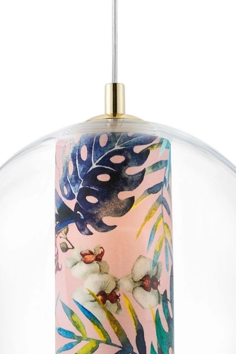 Lampa wisząca FERIA M różowa, 30 cm, Kaspa