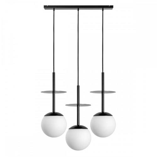 PLAAT A 3L czarna potrójna lampa sufitowa