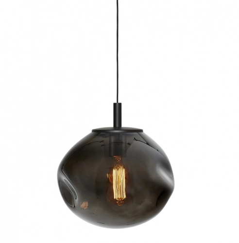 Lampa wisząca AVIA BLACK M przydymiona, 30 cm, Kaspa