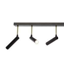 Reflektor sufitowy sześciopunktowy LARS 6, czarny, Kaspa