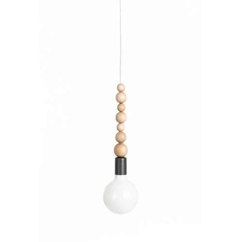 Loft Sfarer ciemnoszara strukturalna lampa wisząca KOLOROWE KABLE