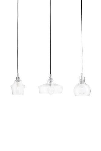 Lampa wisząca trzypunktowa LONGIS CHROM 3 na listwie, Kaspa