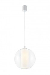 Lampa wisząca MERIDA M biała, 30 cm, Kaspa