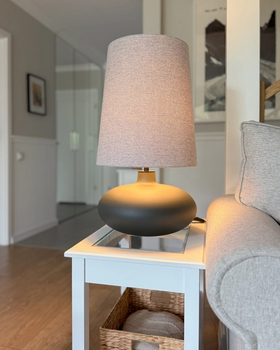 Lampa stołowa SAWA CLASSIC XL błękitny melanż, grafitowa podstawa, Kaspa