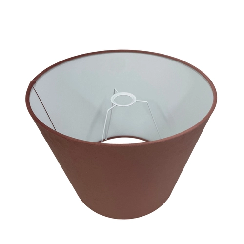 Abażur do lampy stojącej welurowy 38 cm, różowy