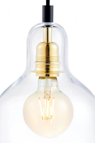 Lampa wisząca trzypunktowa LONGIS GOLD 3 na listwie, Kaspa