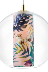 Lampa wisząca FERIA M różowa, 30 cm, Kaspa