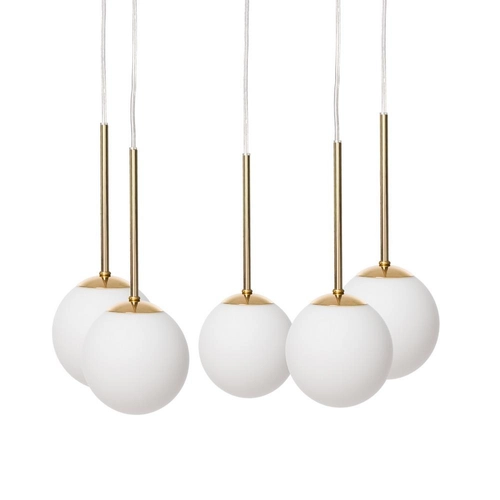 Lampa wisząca złota LAMIA 5 KASPA przezroczysty, Kaspa