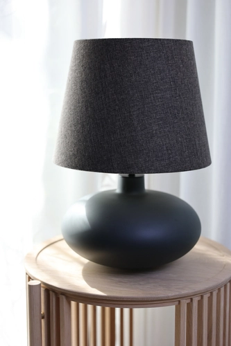 Lampa stołowa SAWA CLASSIC brązowy melanż, grafitowa podstawa, Kaspa