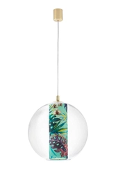 Lampa wisząca FERIA L zielona, 35 cm, Kaspa