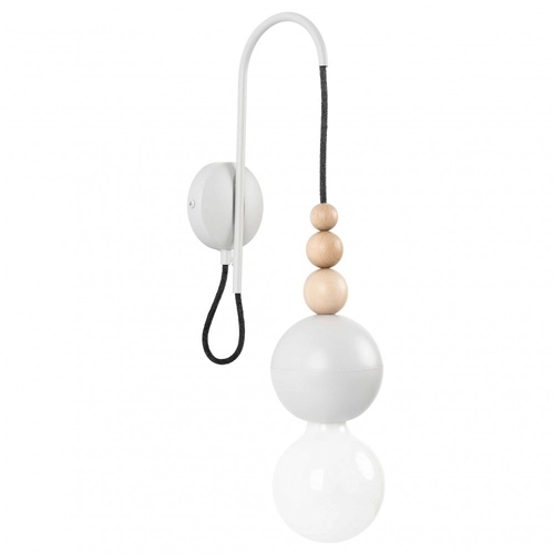 Lampa ścienna Loft Bala jasnoszary strukturalny kinkiet KOLOROWE KABLE