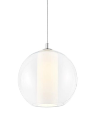 Lampa wisząca MERIDA M biała, 30 cm, Kaspa