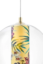 Lampa wisząca FERIA L żółta, 35 cm, Kaspa