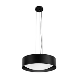 Lampa wisząca VERO czarna, 45 cm, czarne wnętrze, Kaspa