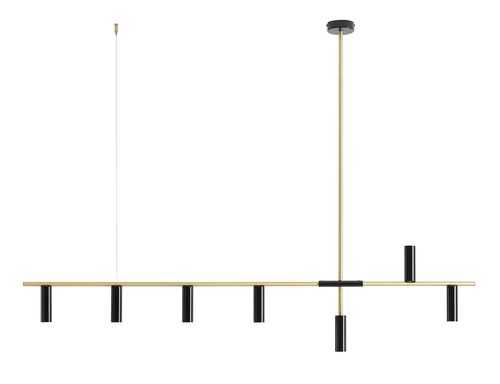 Lampa Wisząca Trevo 7 Black Brass