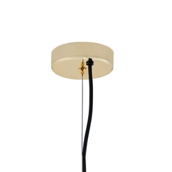 Lampa wisząca ALUR L złota, transparentny klosz, 40 cm, Kaspa