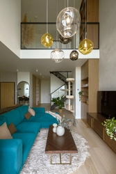 Lampa wisząca AVIA M bursztynowa, 30 cm, chrom, Kaspa