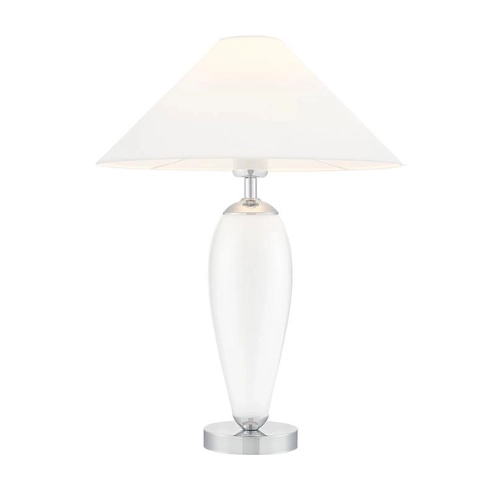 Lampa stołowa REA SILVER biała, z białą podstawą, Kaspa