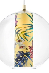 Lampa wisząca FERIA L żółta, 35 cm, Kaspa