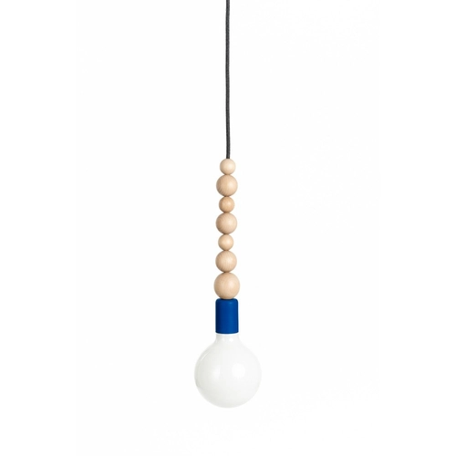 Loft Sfarer ciemnoniebieska strukturalna lampa wisząca KOLOROWE KABLE