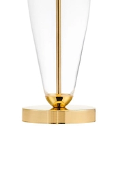 Lampa stołowa REA GOLD biała, z transparentną podstawą, Kaspa