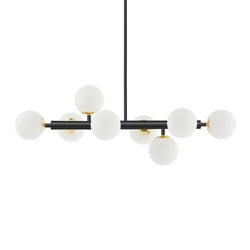 Żyrandol CUMULUS 2 ośmiopunktowy, czarny, Kaspa