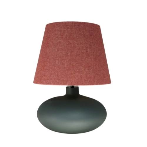 Lampa stołowa SAWA CLASSIC ceglasty melanż, grafitowa podstawa, Kaspa