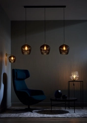 Lampa wisząca trzypunktowa VENUS 3 grafitowa, na listwie, Kaspa