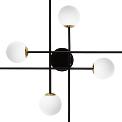 Lampa przysufitowa ASTRA 8 czarna, Kaspa