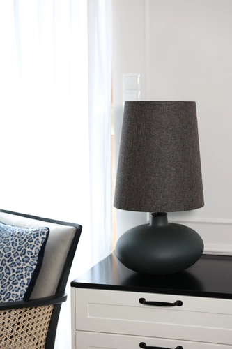 Lampa stołowa SAWA CLASSIC XL brązowy melanż, grafitowa podstawa, Kaspa